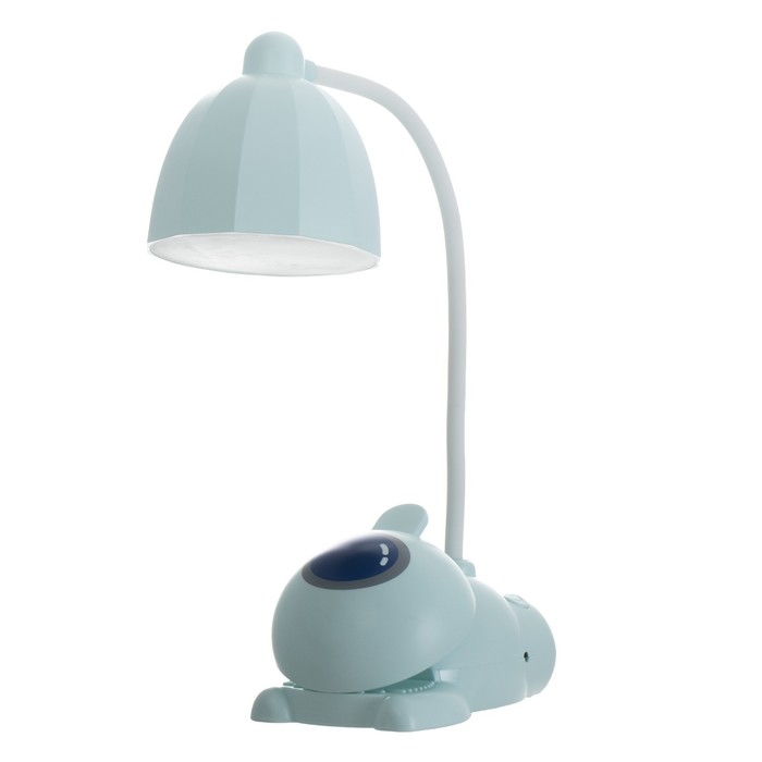 Настольная лампа "Робот" LED 5Вт USB АКБ лазурный 11,8х7,8х31 см RISALUX
