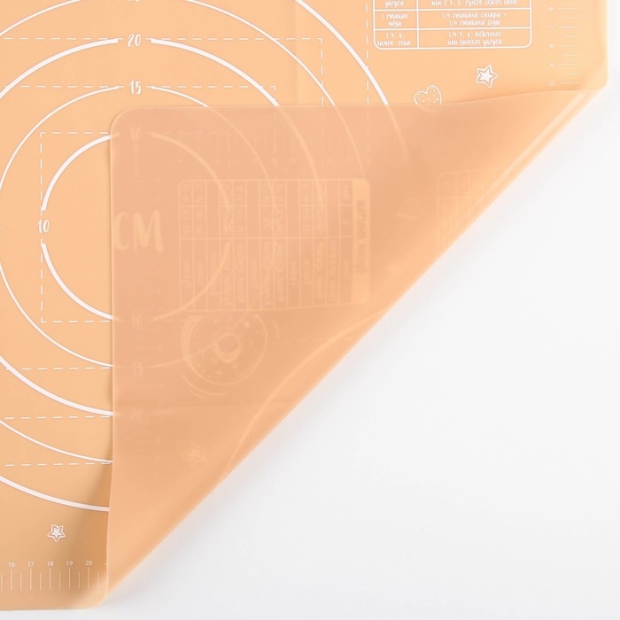 Силиконовый коврик для выпечки «Сладкая булочка», 50 х 40 см Силиконовый коврик для выпечки «Сладкая булочка», 50 х 40 см