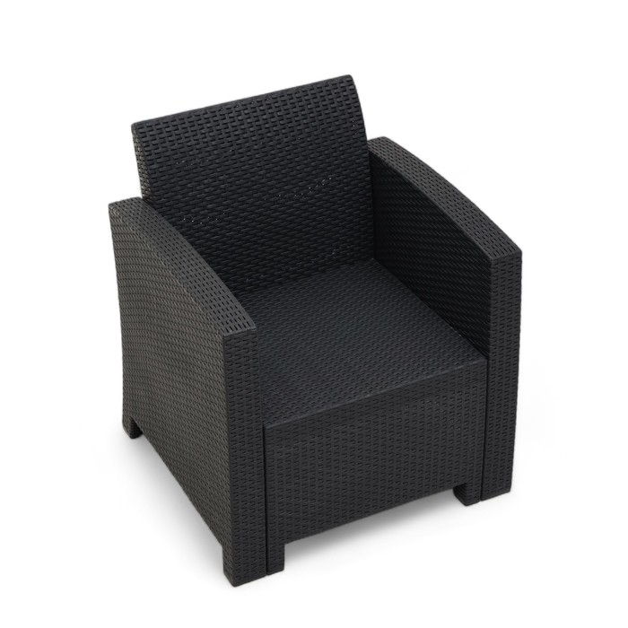 Набор кресел Бора 68 х 66 х 76 см, антрацит, 2 штуки Набор кресел Бора 68 х 66 х 76 см, антрацит, 2 штуки