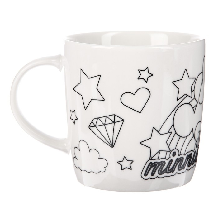 Набор, кружка под раскраску, 250 мл, Минни Маус Набор, кружка под раскраску, 250 мл, Минни Маус