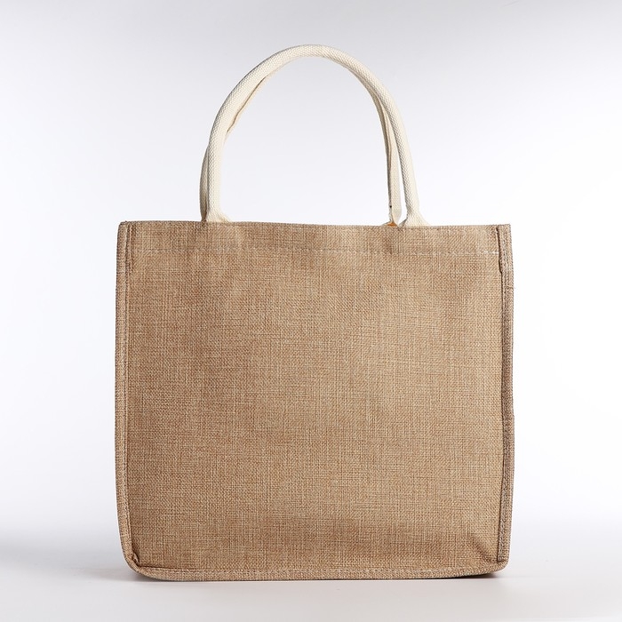 Шопер без застёжки, цвет синий/бежевый Шопер без застёжки, цвет синий/бежевый