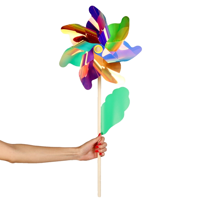 Ветерок &laquo;Цветок&raquo; на деревянной палочке