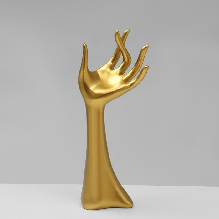 Подставка для украшений «Рука» 9,5×7×24, цвет золото