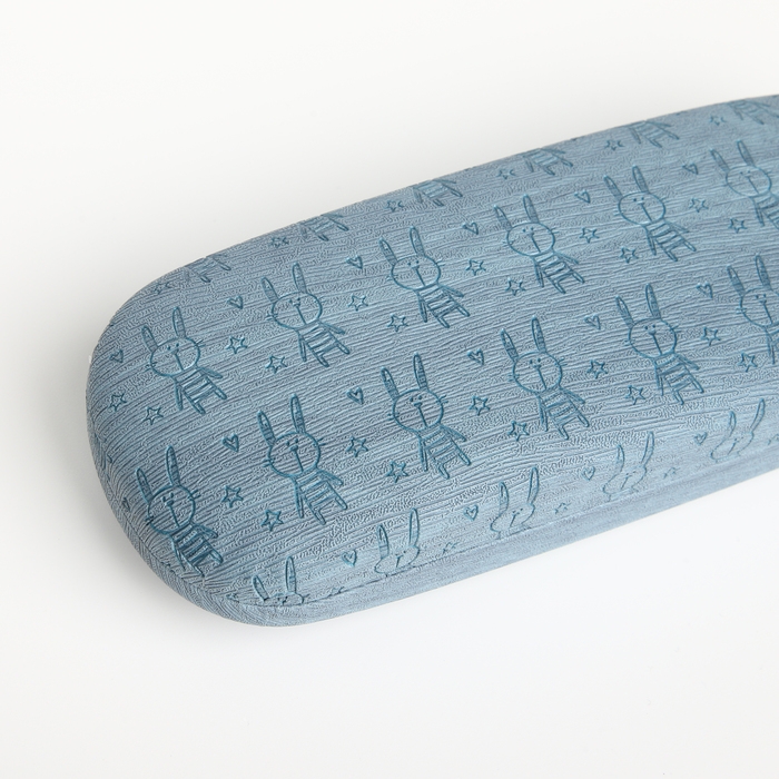 Футляр для очков на хлопушке «Выбражулька», длина 16 см, цвет голубой