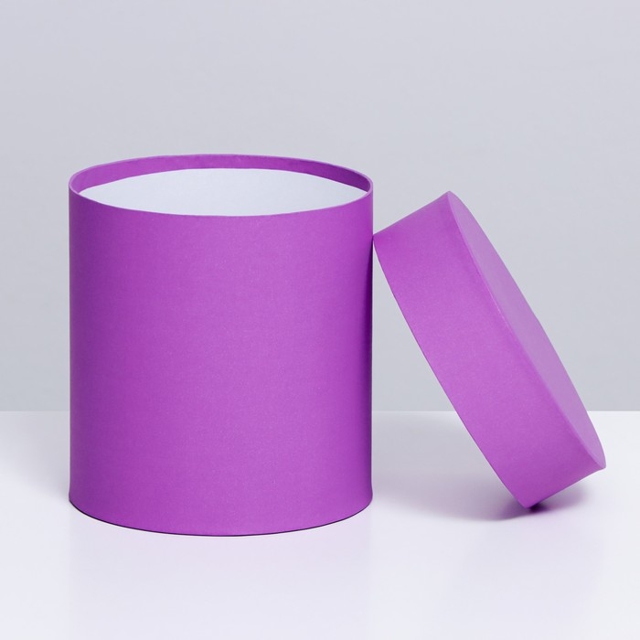 Шляпная коробка сирень, 13 х 13 см