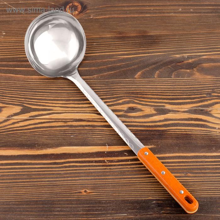 Поварешка для казана узбекская 42см, диаметр 12см с деревянной ручкой Поварешка для казана узбекская 42см, диаметр 12см с деревянной ручкой