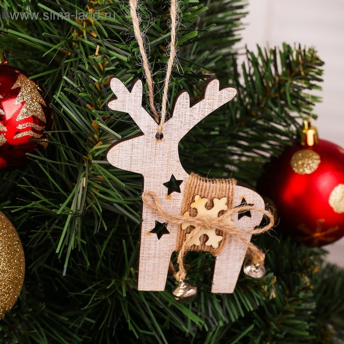 Подвеска новогодняя &laquo;Олень с колокольчиками&raquo; МИКС