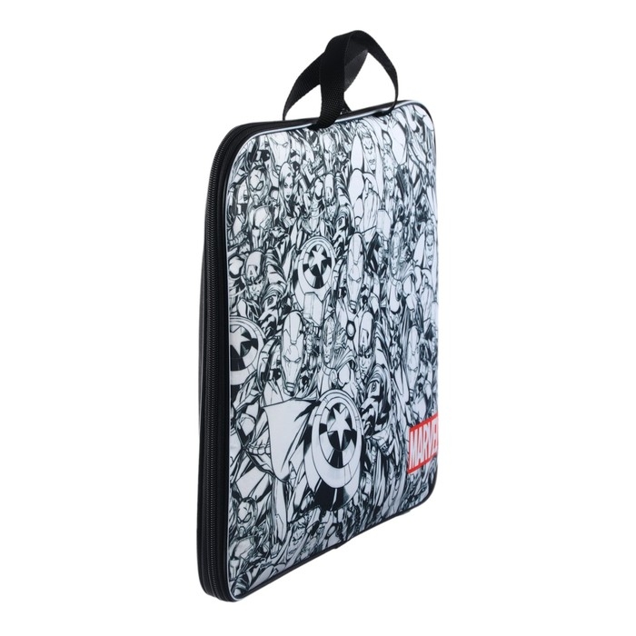 Папка для черчения и рисунков А3, 470х350х20 мм с ручками, текстильная,Мстители