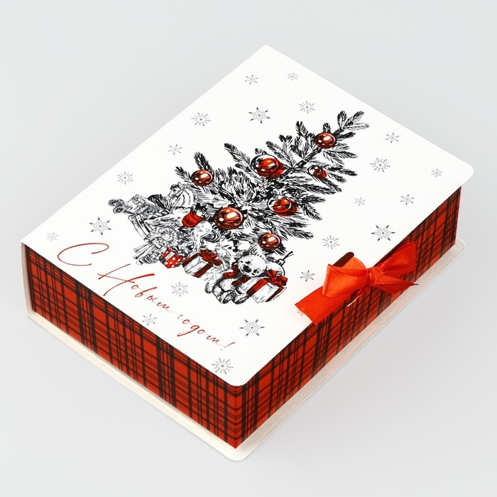 Складная новогодняя коробка-книга «Уютная классика», 16,5 х 12,5 х 5 см, Новый год Складная новогодняя коробка-книга «Уютная классика», 16,5 х 12,5 х 5 см, Новый год