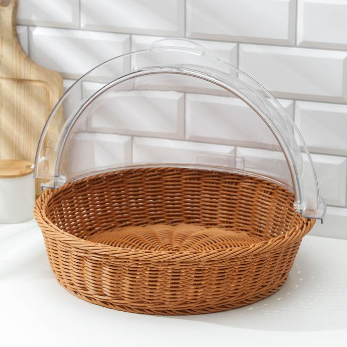 Хлебница Доляна «Крем», плетёное основание, d=40 см Хлебница Доляна «Крем», плетёное основание, d=40 см