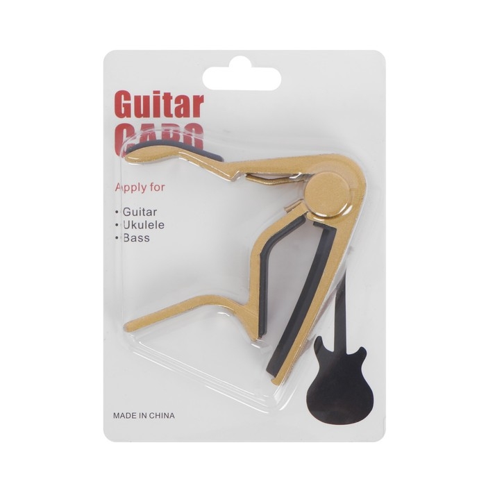 Каподастр для гитары Music Life, золотистый Каподастр для гитары Music Life, золотистый