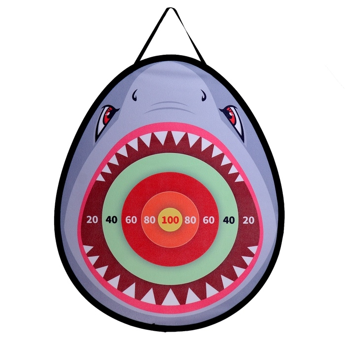 Дартс с бластером  Дартс с бластером "Акула", стреляет мягкими пулями, мячи и дротики на липучке