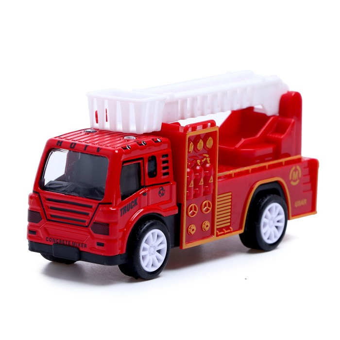 Набор металлических машин «Пожарная бригада», инерция, 3 штуки Набор металлических машин «Пожарная бригада», инерция, 3 штуки