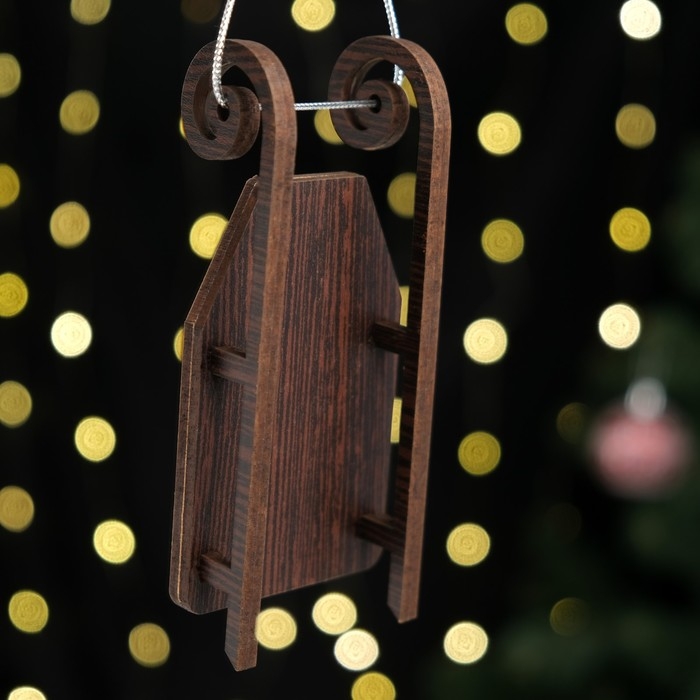 Елочное украшение Елочное украшение "Саночки №5", 12,5 х 6 см