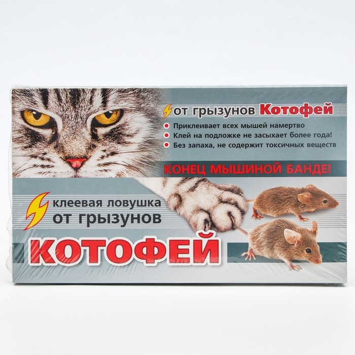 Клеевая ловушка Котофей, от грызунов, лоток, 1 шт Клеевая ловушка Котофей, от грызунов, лоток, 1 шт
