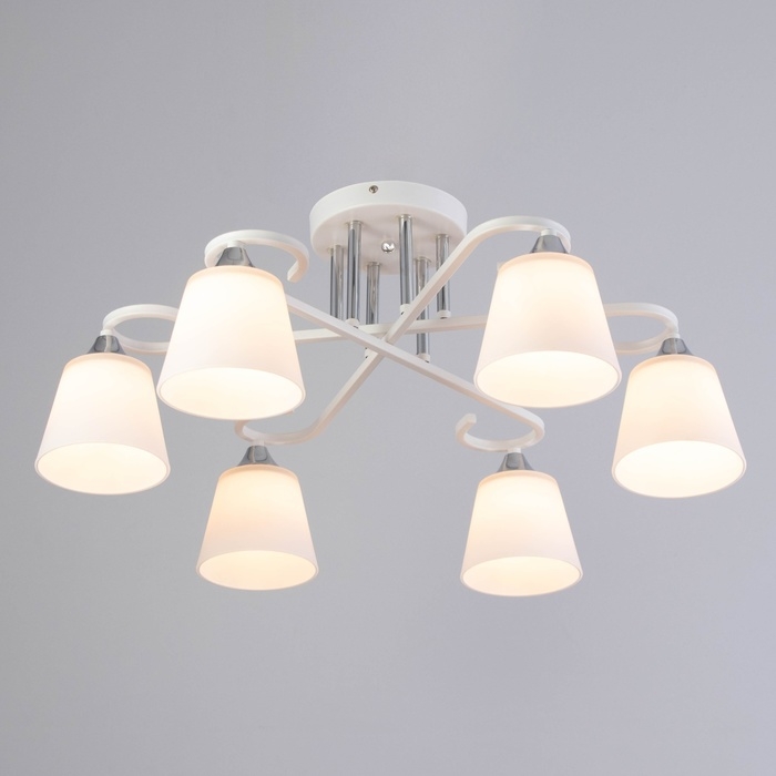 Люстра Люстра "Либерти" 6х60Вт Е27 Белый 64х64х27см