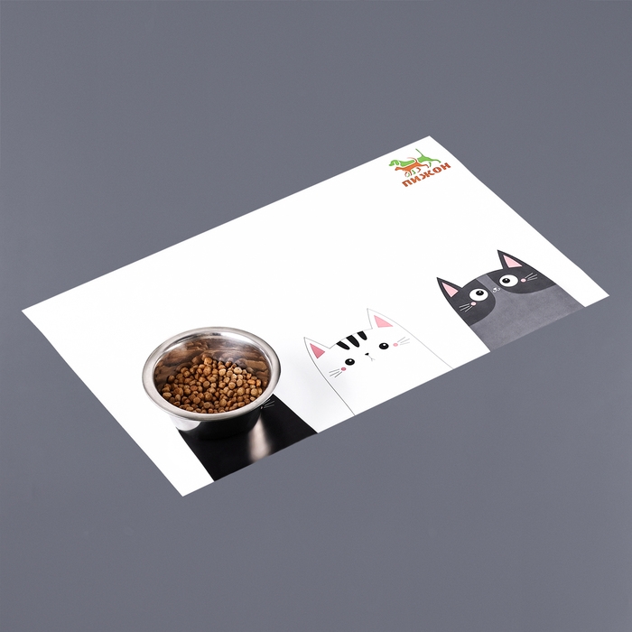 Коврик под миску  Коврик под миску "Пижон" 43 х 28 см "Три кота"