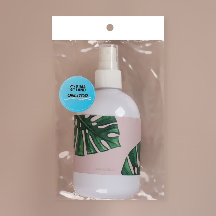 Бутылочка для хранения, с распылителем «Тропики», 300 мл, цвет белый Бутылочка для хранения, с распылителем «Тропики», 300 мл, цвет белый