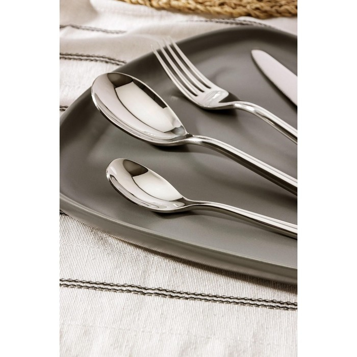 Столовые приборы из нержавеющей стали Magistro «Джентри», 4 предмета, цвет серебряный Столовые приборы из нержавеющей стали Magistro «Джентри», 4 предмета, цвет серебряный