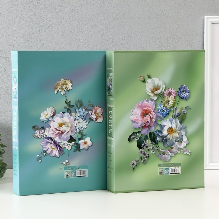 Фотоальбом на 300 фото 10х15 см Фотоальбом на 300 фото 10х15 см "Лёгкие цветы" МИКС 23,5х5,5х33,5 см