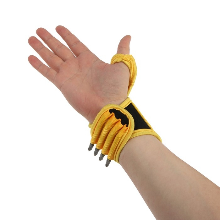 Браслет магнитный ТУНДРА, неопреновая подложка, 4 кармана, 9 неодимовых магнитов, до 2 кг Браслет магнитный ТУНДРА, неопреновая подложка, 4 кармана, 9 неодимовых магнитов, до 2 кг