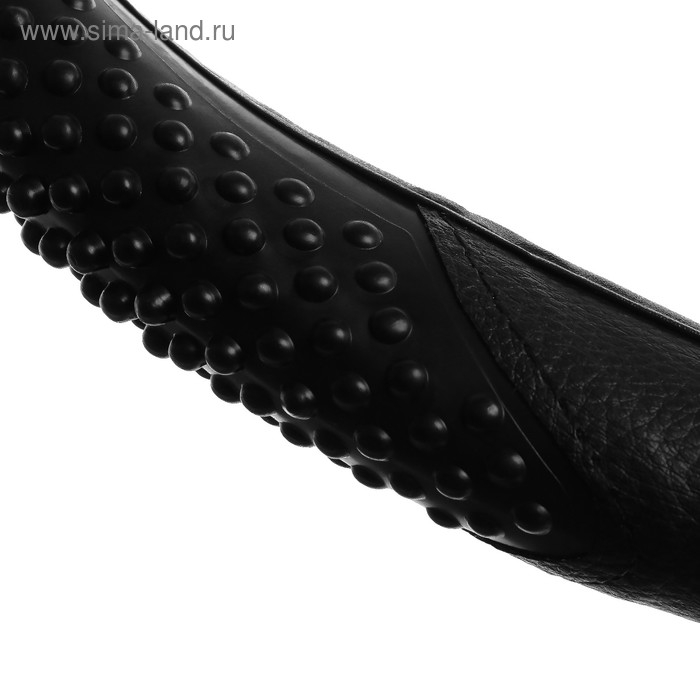 Оплетка на руль TORSO, кожа PU, массажные вставки, размер 38 см, черный Оплетка на руль TORSO, кожа PU, массажные вставки, размер 38 см, черный