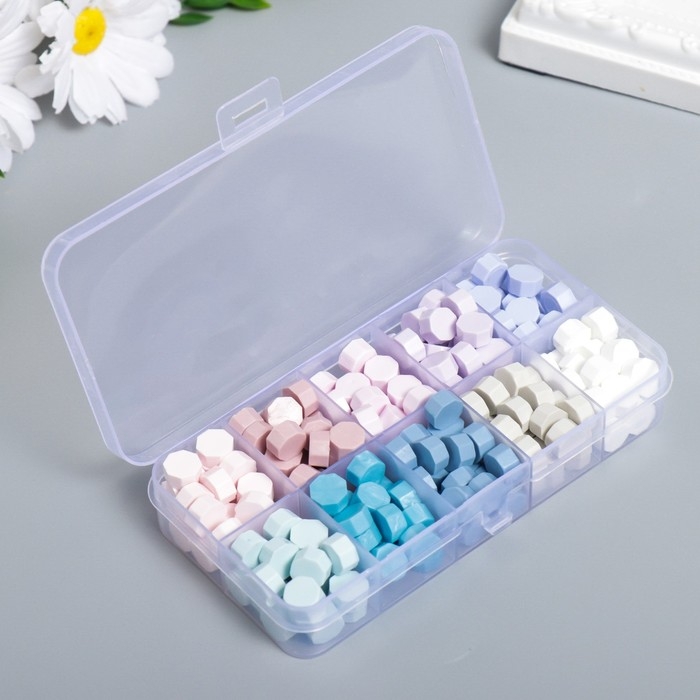 Набор сургуча Набор сургуча "Розовый и голубой" пастель матовый 10 цветов 12,7х6,5х2 см