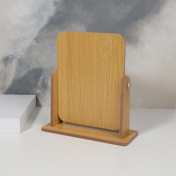 Зеркало настольное, зеркальная поверхность 17 х 22 см, цвет бежевый Зеркало настольное, зеркальная поверхность 17 х 22 см, цвет бежевый