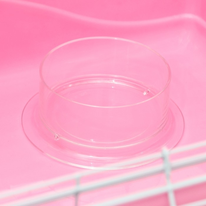 Клетка для грызунов с туннелем, выносным домиком и наполнением, 47 х 30 х 38, см, розовая Клетка для грызунов с туннелем, выносным домиком и наполнением, 47 х 30 х 38, см, розовая