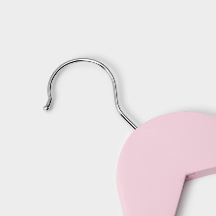 Плечики - вешалки для одежды LaDо́m, 3 шт, детские, 27×18 см, цвет розовый Плечики - вешалки для одежды LaDо́m, 3 шт, детские, 27×18 см, цвет розовый