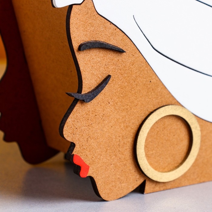 Кашпо деревянное  Кашпо деревянное "Негритянка" 14,5х9х17 см, Дуб-белый