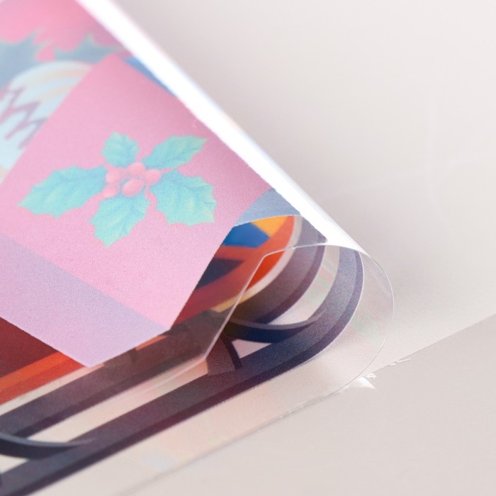 Наклейки на окна "Новогодние" Дед Мороз, подарки, 41 х 29 см