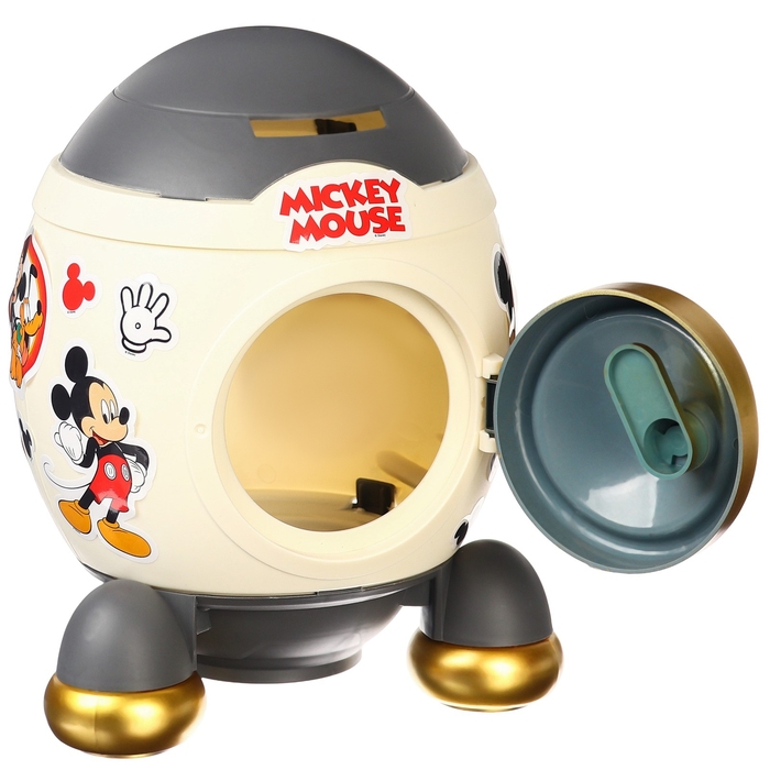 Копилка ракета с набором наклеек, 22,5 см х 18,5 см х 17,5 см Копилка ракета с набором наклеек, 22,5 см х 18,5 см х 17,5 см "Мышонок", Микки Маус