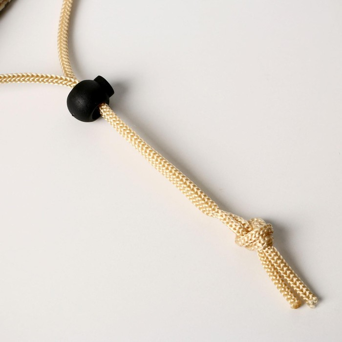 Лежанка для животных на стяжке с ушками, цвет бежевый 30-50 см Лежанка для животных на стяжке с ушками, цвет бежевый 30-50 см