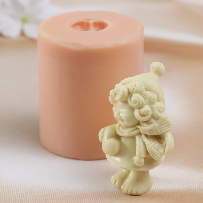 Молд силиконовый Молд силиконовый "Новогодний ангел2" 6х5,5х7,5 см (издел. 7х5,3х3,5 см)