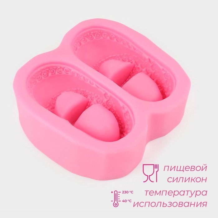 Молд Доляна «Башмачки», силикон, 7×6,5 см, цвет МИКС Молд Доляна «Башмачки», силикон, 7×6,5 см, цвет МИКС