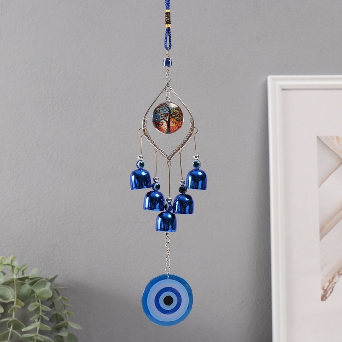 Музыка ветра металл от сглаза Музыка ветра металл от сглаза "Дерево процветания" 5 колокольчиков 35 см