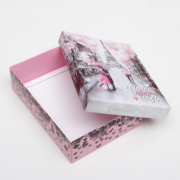 Подарочная коробка сборная Подарочная коробка сборная "Важен каждый миг", 21 х 15 х 5,7 см