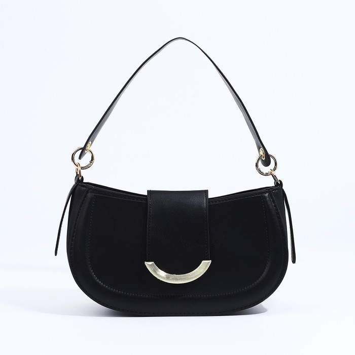 Сумка-багет на молнии, цвет чёрный Сумка-багет на молнии, цвет чёрный