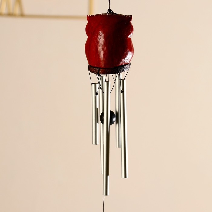 Музыка ветра Музыка ветра "Сова с сердечком" дерево, металл 5х5х40 см