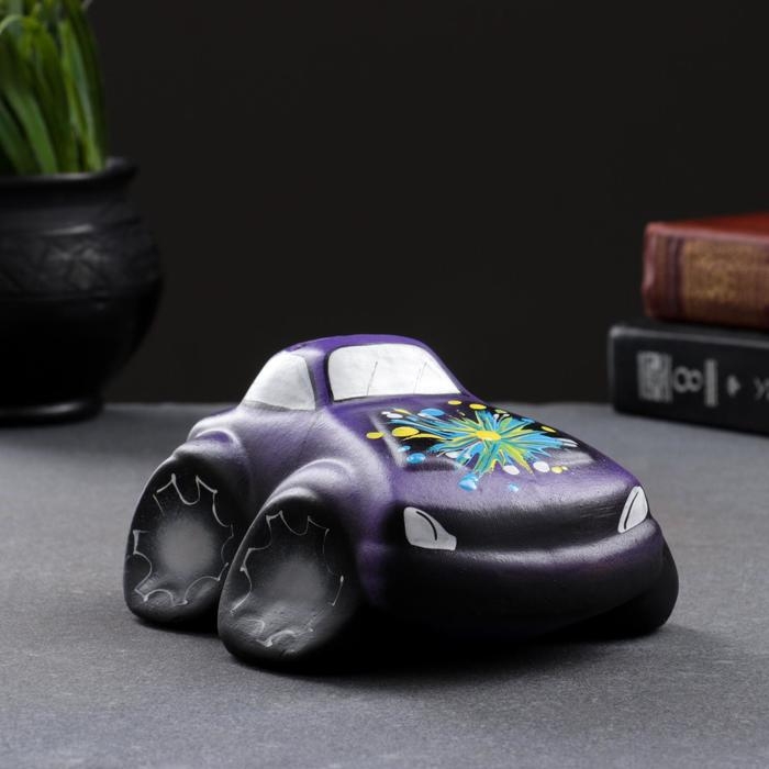 Копилка  Копилка "Машина" фиолетовая, 9х15см