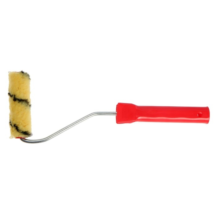 Валик ЛОМ, полиэстер, 100 мм, рукоятка d=6 мм, D=16 мм, ворс 10 мм, 2 запасных шубки Валик ЛОМ, полиэстер, 100 мм, рукоятка d=6 мм, D=16 мм, ворс 10 мм, 2 запасных шубки