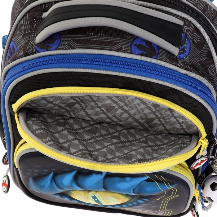 Рюкзак каркасный 35 х 28 х 15 см, Across 178, наполнение: мешок, пенал, синий ACR22-178-2 Рюкзак каркасный 35 х 28 х 15 см, Across 178, наполнение: мешок, пенал, синий ACR22-178-2