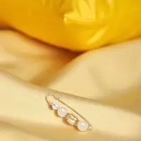 Булавка &laquo;Кубик&raquo;, 6.5 см, бело-коричневая в золоте