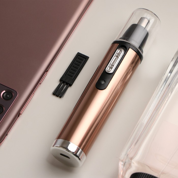 Триммер для волос Luazon LTRI-02, для носа/ушей, АКБ, золотистый Триммер для волос Luazon LTRI-02, для носа/ушей, АКБ, золотистый