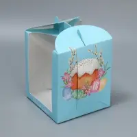 Коробка под маленький торт, кондитерская упаковка, &laquo;Пасха&raquo;, 15&times;15&times;18 см