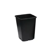 Горшок для рассады, 7 л, 21&times;21&times;27.5 см, чёрный