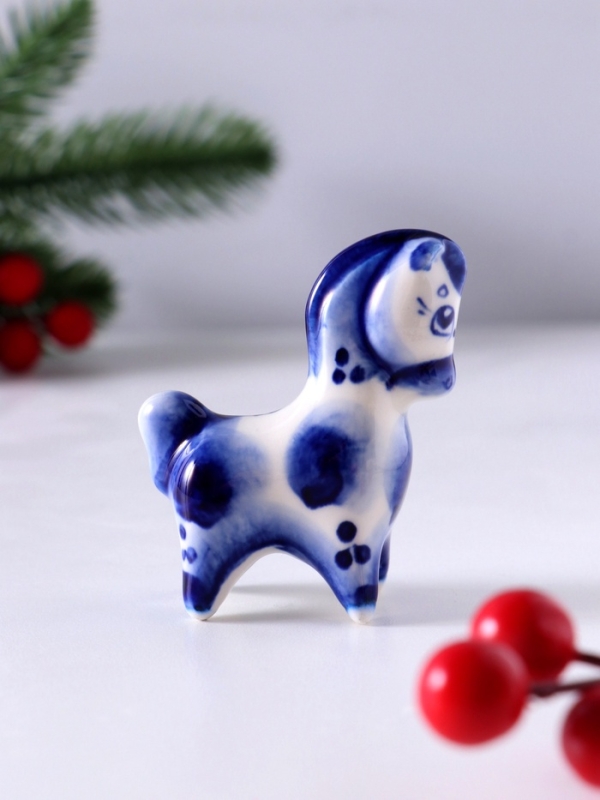 Сувенир Конь Мираж, 6,5х5,5х2,5 см, гжель Сувенир Конь Мираж, 6,5х5,5х2,5 см, гжель