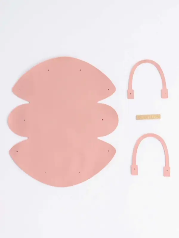 Кожаная подарочная сумочка для бижутерии и сувениров, розовая с мешочком, 14&times;6.5&times;12.8 см