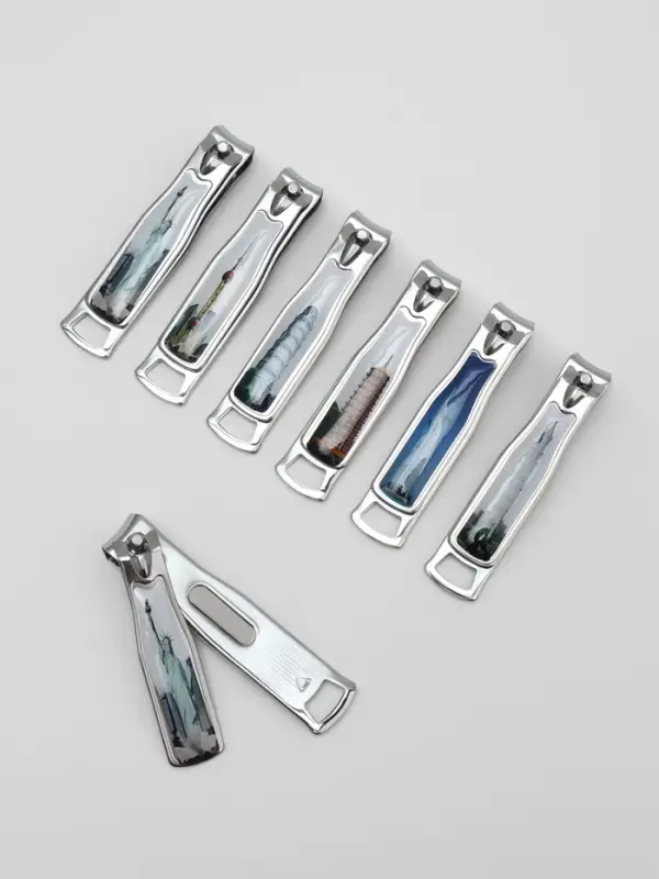 Кусачки - книпсер педикюрные, с пилкой, 7.5 см, МИКС